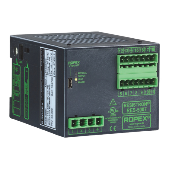 Ropex RESISTRON RES-5007 Handbücher