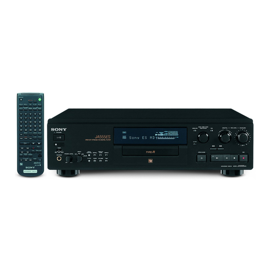 Sony MDS-JA555ES Handbücher