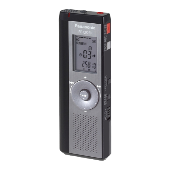 Panasonic RR-QR270 Handbücher