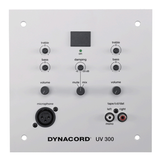 Dynacord UV 300 Handbücher