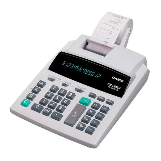Casio FR-2650T Handbücher