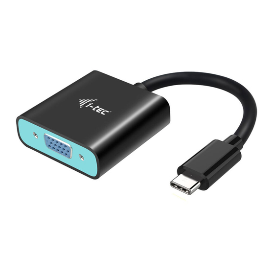 i-tec C31VGA60HZP Handbücher