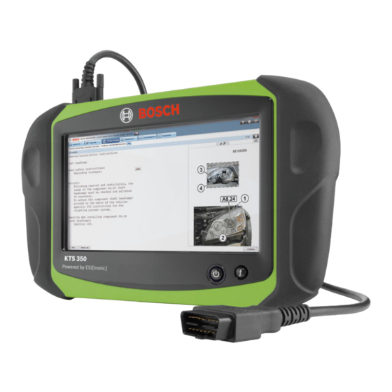Bosch KTS 350 Handbücher