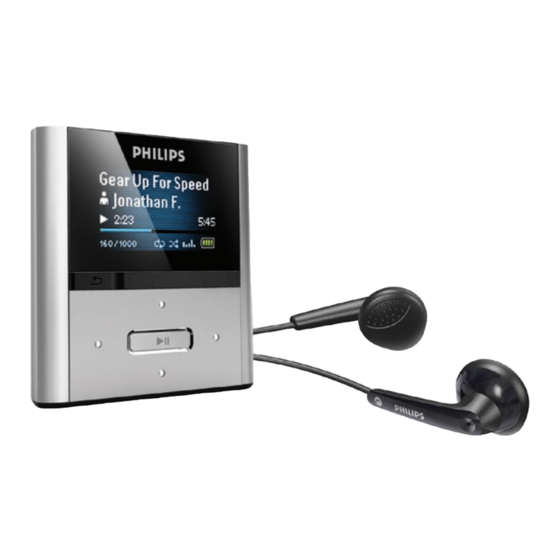 Philips GoGEAR SA2RGA02 Handbücher