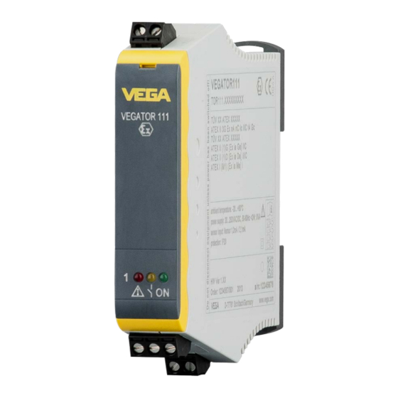VEGA VEGATOR 111 Handbücher