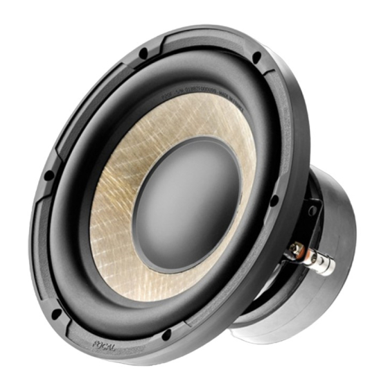 Focal PERFORMANCE EXPERT FLAX P20F Handbücher