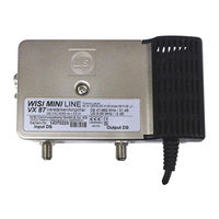 Wisi MINI LINE VX 86 Betriebsanleitung