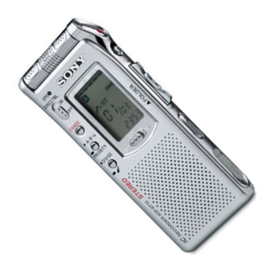 Sony ICD-ST10 Handbücher