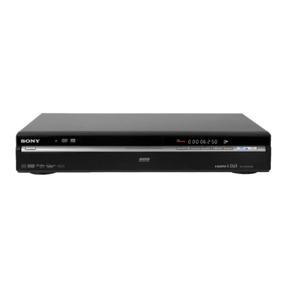 Sony RDR-HXD870 Handbücher