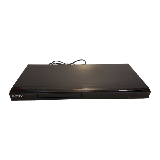 Sony DVP-NS718H Handbücher