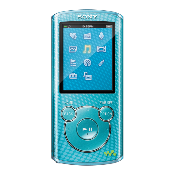Sony Walkman NWZ-E463 Handbücher