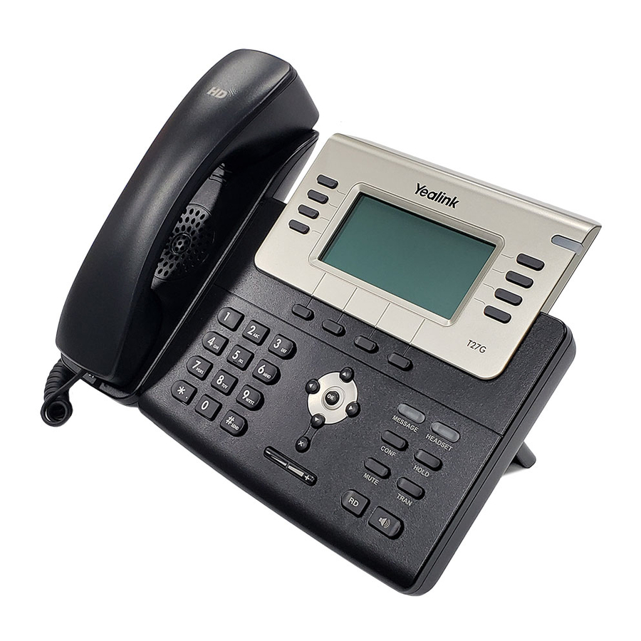 Yealink SIP-T27G IP-Telefon – Kurzanleitung | ManualsLib