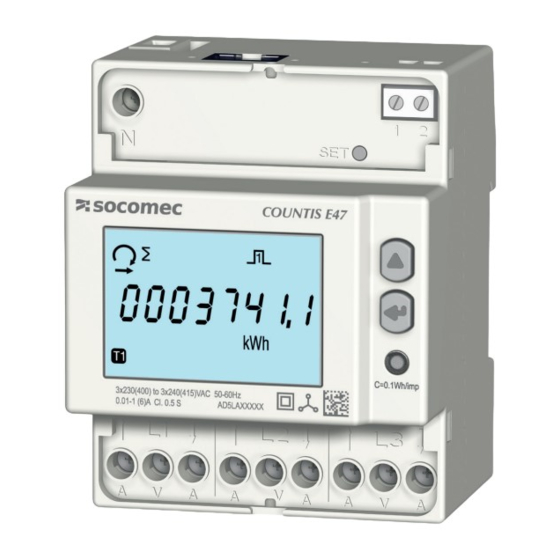socomec COUNTIS E47 Handbücher