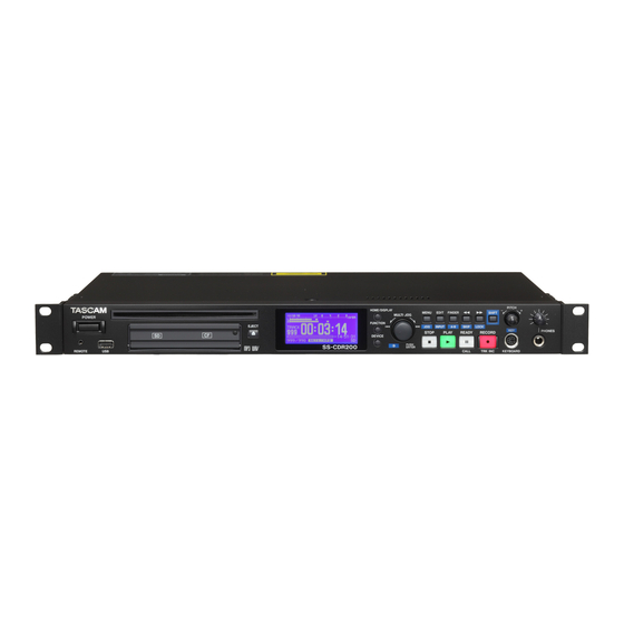 Tascam SS-CDR200 Handbücher