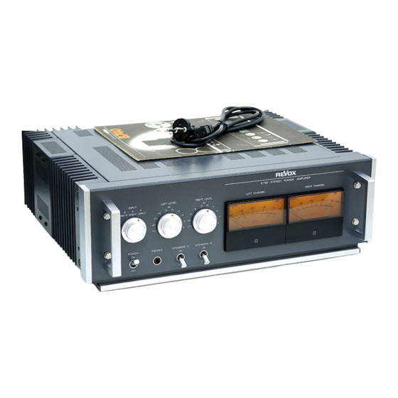 STUDER REVOX B740 Handbücher