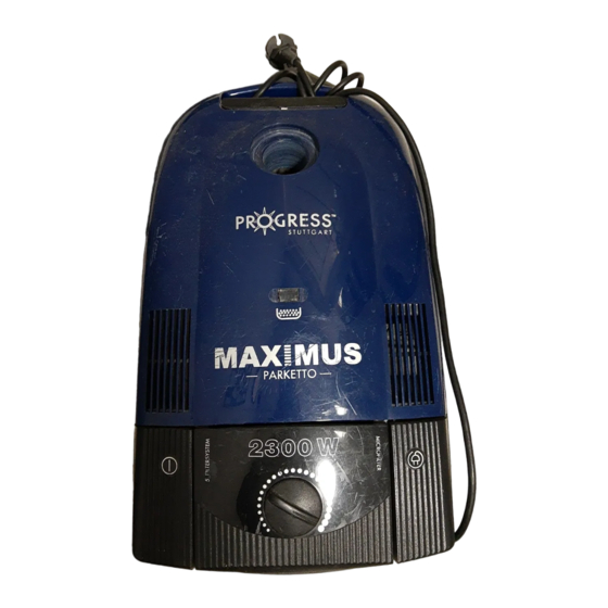 Progress MAXIMUS 2300 Handbücher