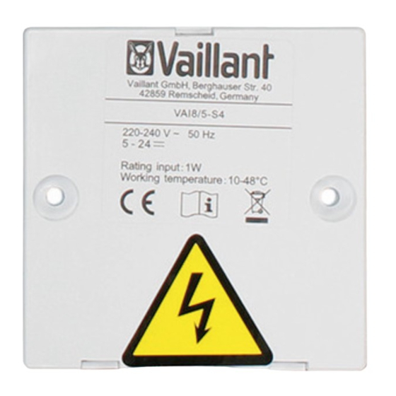 Vaillant VAI8/5-S4 Handbücher