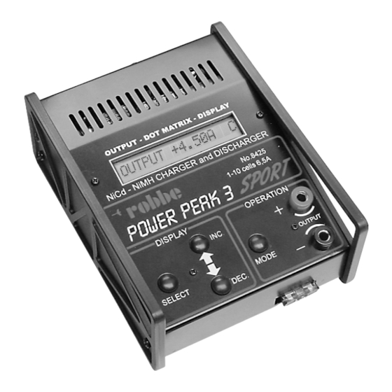 ROBBE POWER PEAK 3 Sport Handbücher