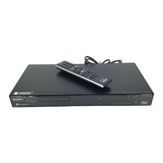 Sony BDP-S770 Handbücher