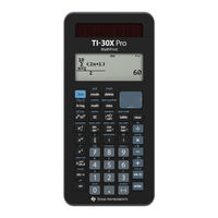 Texas Instruments TI-30X Pro MultiView Handbuch