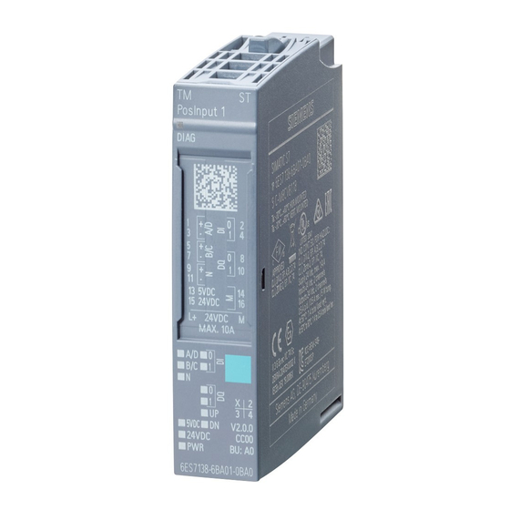 Siemens TM PosInput 1 Handbücher