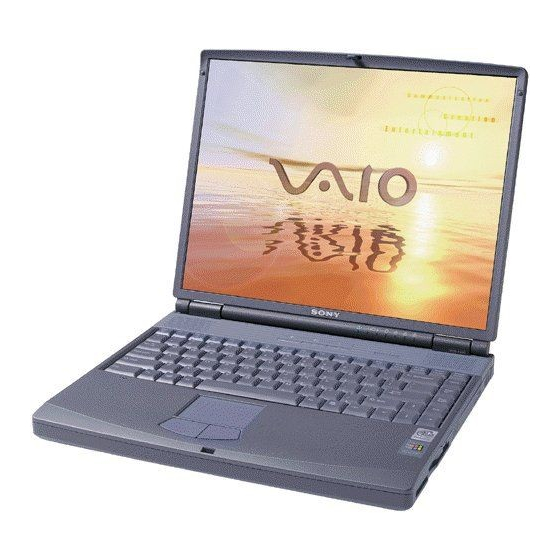 Sony Vaio PCG-FX108K Handbücher