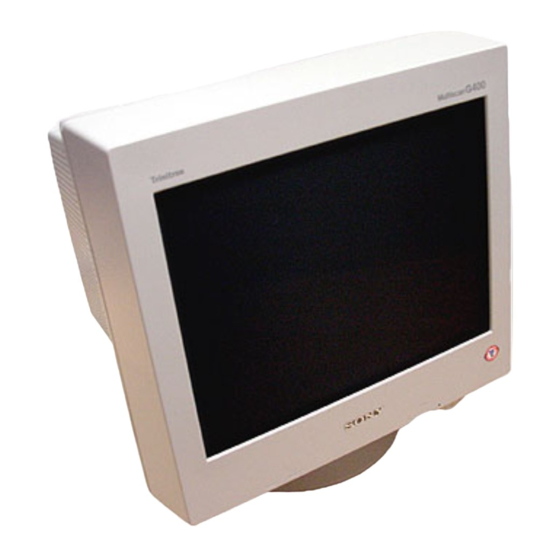 Sony Trinitron CPD-G400P Handbücher