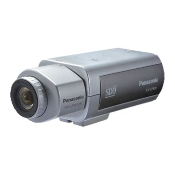 Panasonic WV-CP630 Handbücher
