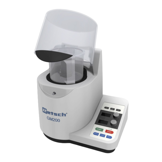 Retsch GM 200 Handbücher