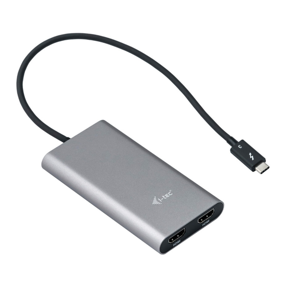 i-tec TB3DUAL4KHDMI Handbücher