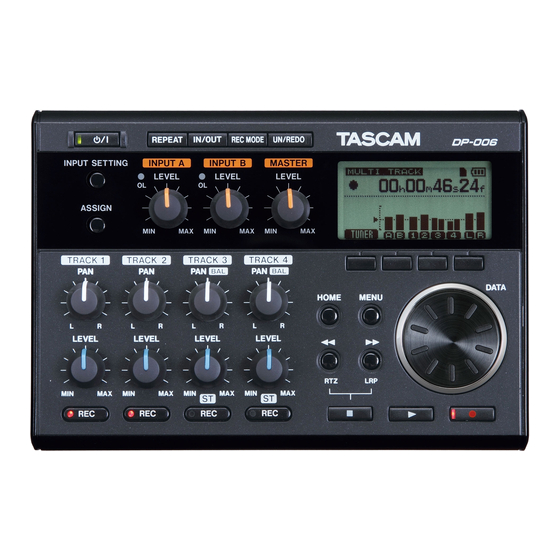 Tascam DP-006 Handbücher