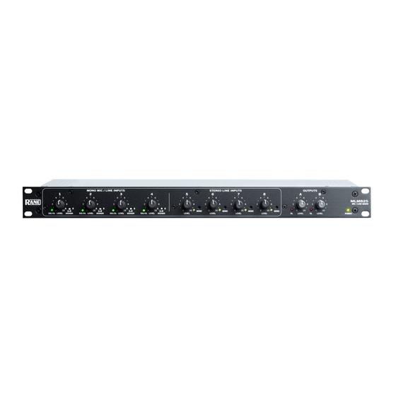 Rane MLM82S Handbücher