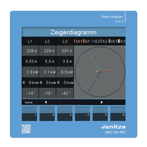 janitza UMG 509-PRO Handbücher
