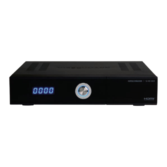 Triax HIRSCHMANN S-HD 801 Handbücher