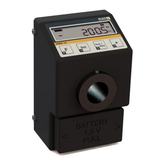 ELGO Electronic HWD15 Handbücher