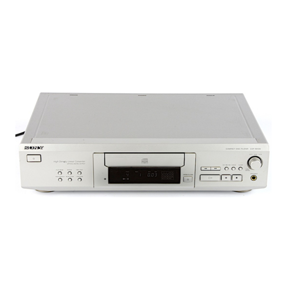 Sony CDP-XE330 Handbücher