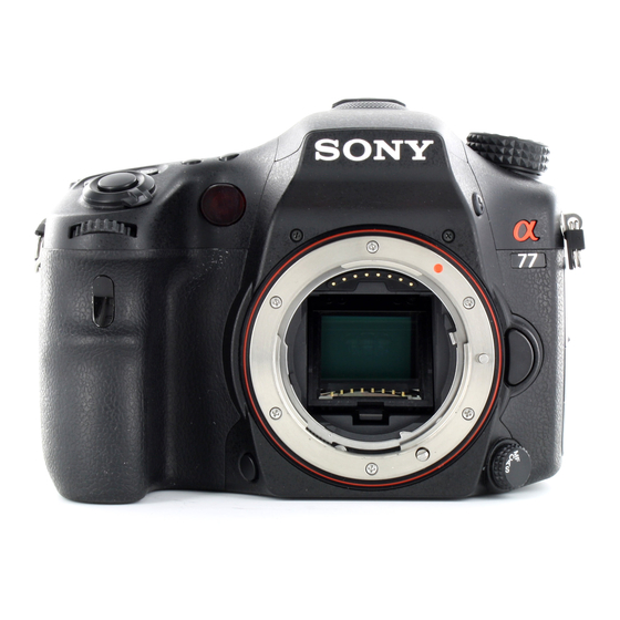 Sony a SLT-A77 Handbücher