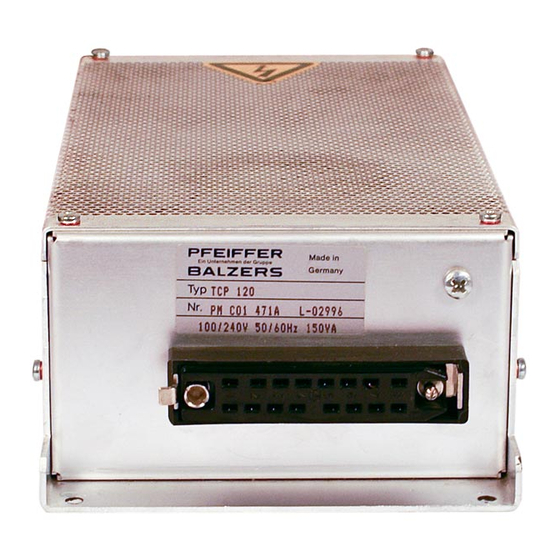 Pfeiffer Vacuum TCP 120 Handbücher