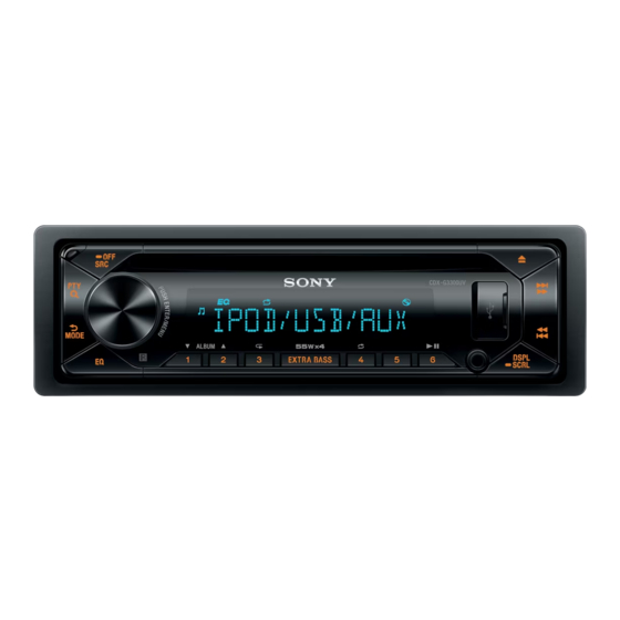 Sony CDX-G3300UV Handbücher