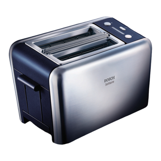 Bosch TAT 8SL1 Solitaire Handbücher
