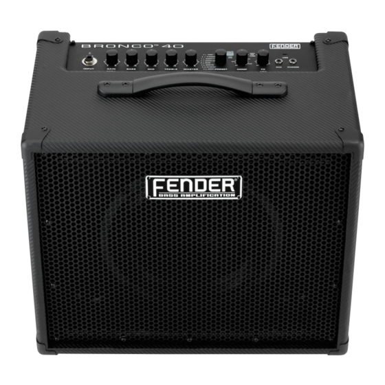 Fender brobco 40 Handbücher