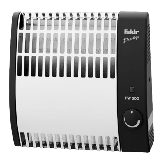 Fakir FW 500 Handbücher