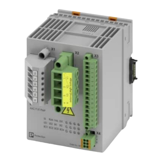 PHOENIX CONTACT AXC F XT PMP SERIE SCHNELLEINSTIEG Pdf-Herunterladen ...