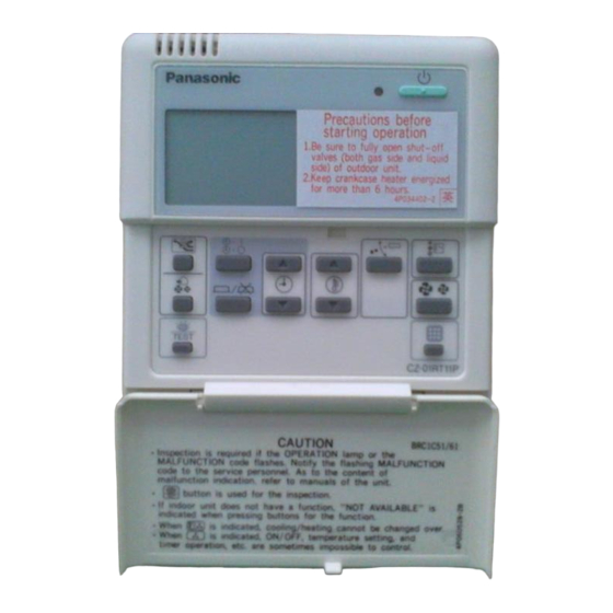 Panasonic CZ-01RT11P Handbücher