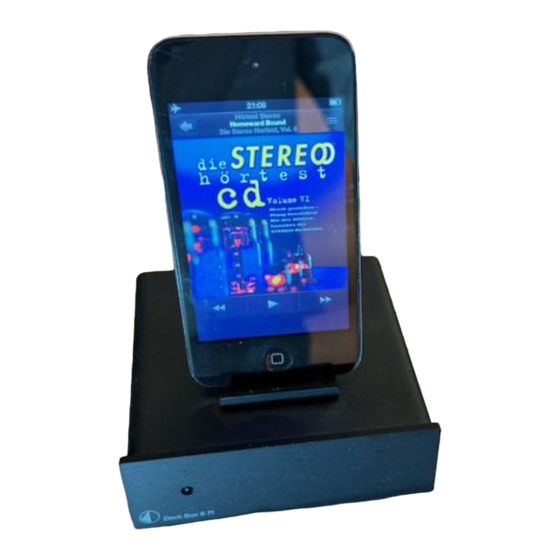 Pro-Ject Audio Systems Dock Box S Fi Handbücher