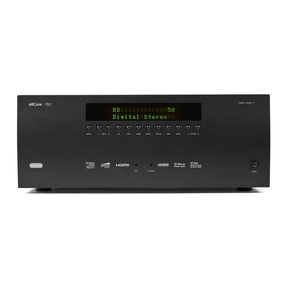Arcam FMJ AVR400 Handbücher