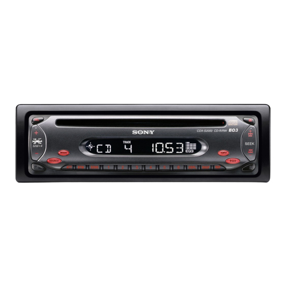 Sony CDX-S2000C Handbücher