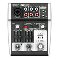 Behringer XENYX 302 USB Schnellstartanleitung