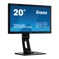 Iiyama Prolite E2083HSD Bedienungsanleitung