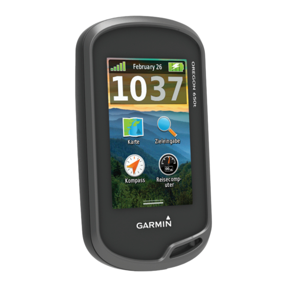 Garmin Oregon 600 Serie Handbücher
